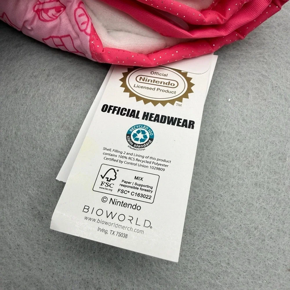 Bioworld Princess Peach winter Gloves Pink L/XL Super Mario Kidcore new tags